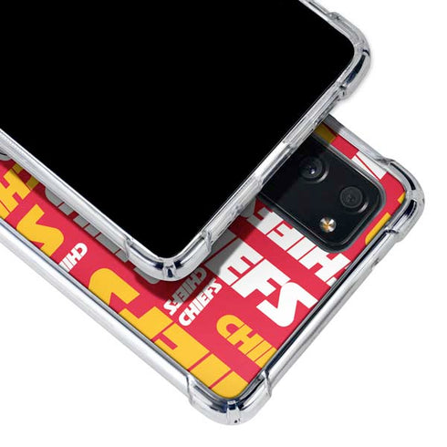 NFL Kansas City Chiefs Red Blast Galaxy S20 FE Clear Case